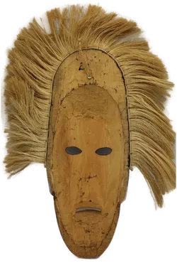 Afrikanische Maske Holz braun/mehrfarbig - Bild 4