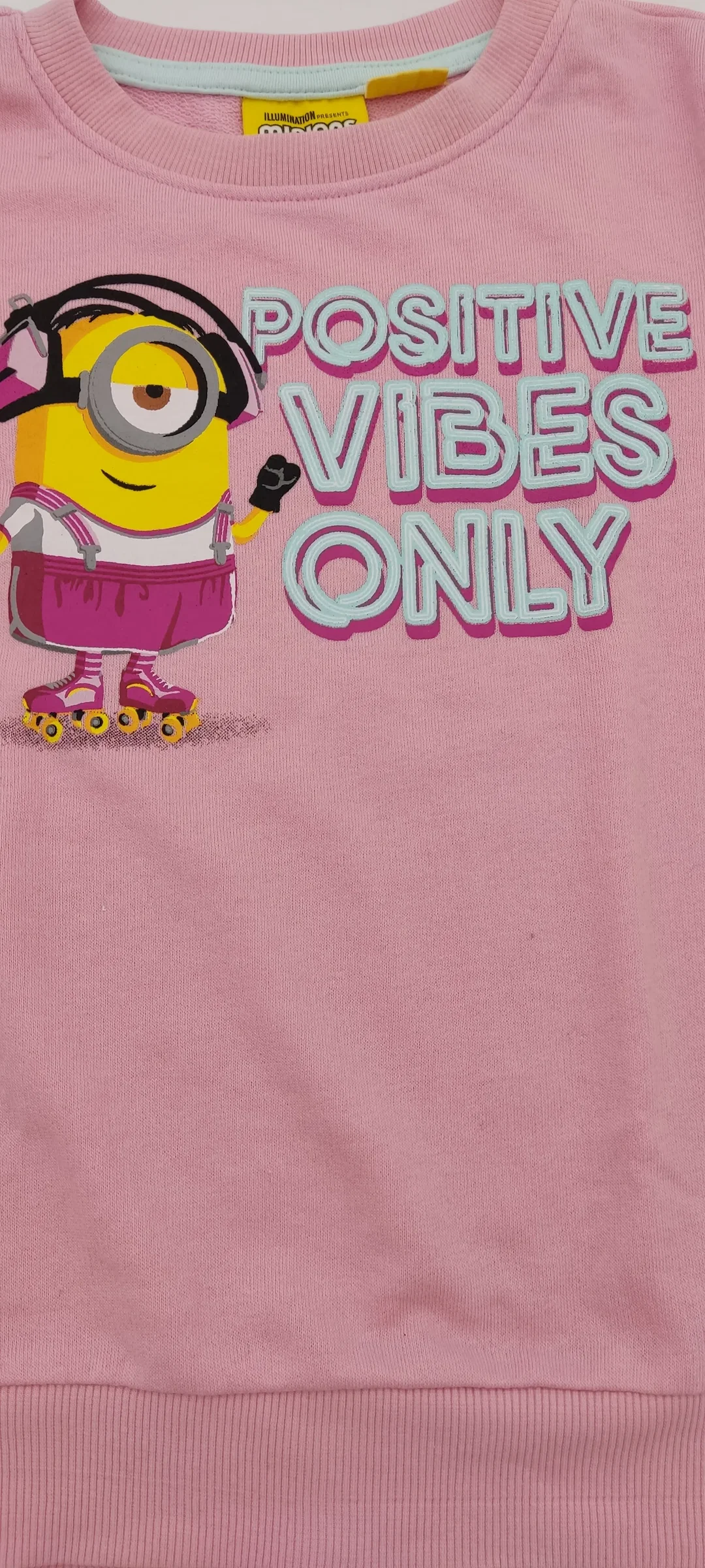 Minions Kinder Sweater rosa Gr. 122/128 – Bild 3