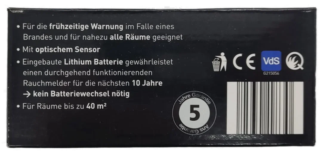 Rauchwarnmelder / Rauchmelder inkl. Batterie – Bild 2