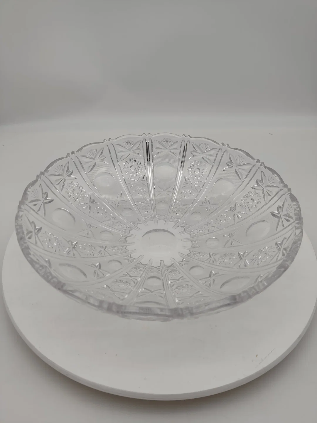 Massive Kristallschale / Glasschale 30 cm  - Bild 1