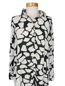 New Line Damen Maxikleid, weiß/schwarz - Gr. L  - Bild 3