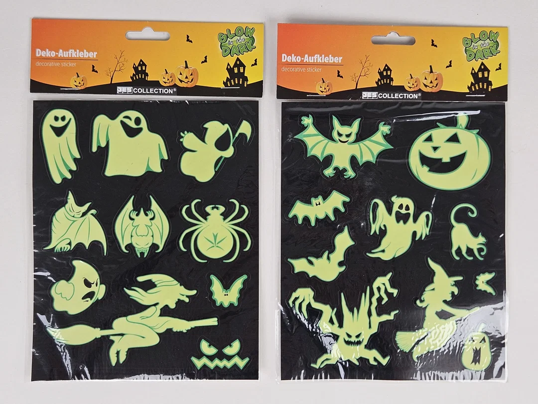 Halloween Fenster-Stickerpaket "Grusel" #5 "Glow in the Dark" – Bild 2