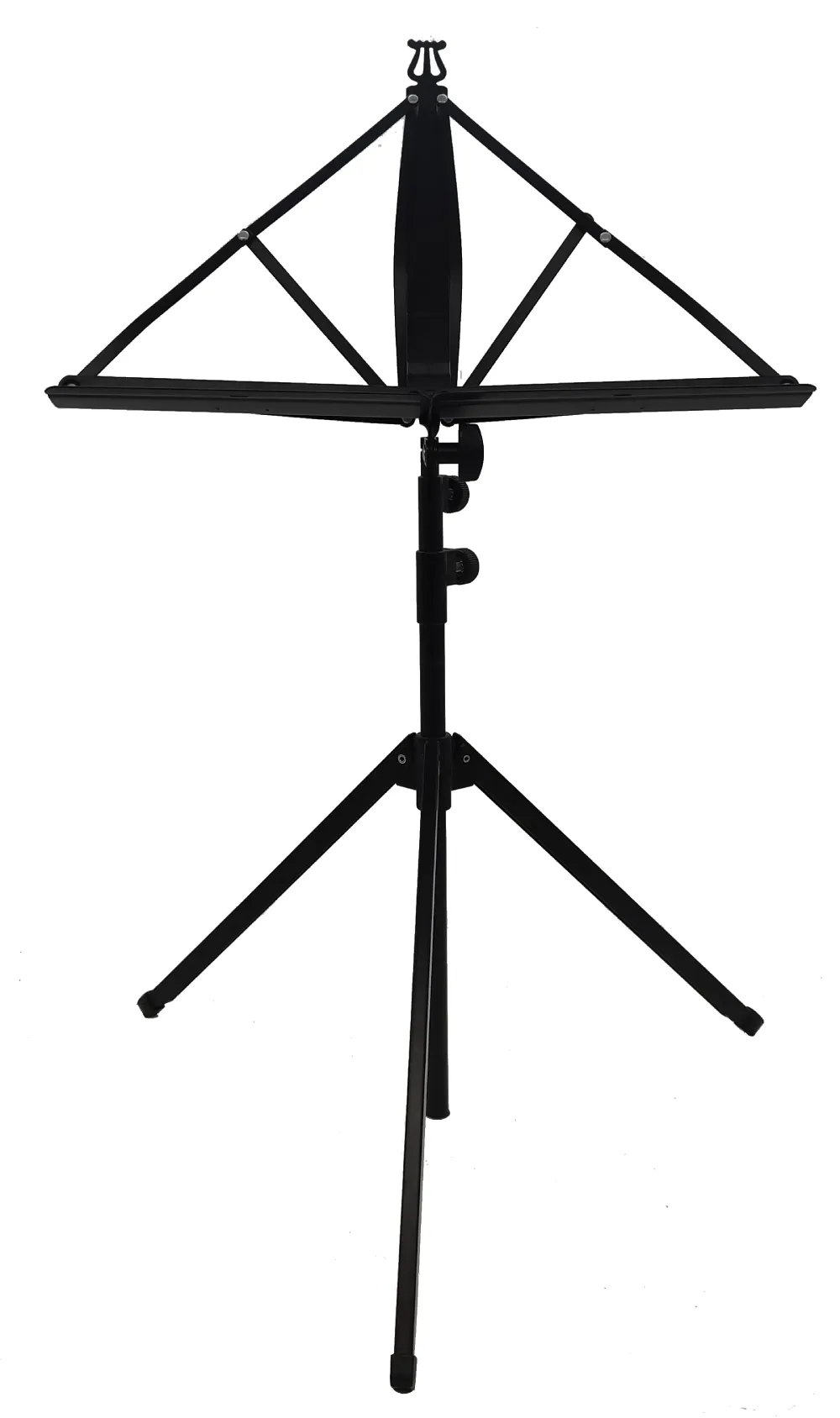 3-teiliges Set aus Notenständer, Gitarrenständer und Gitarrenfußbank in schwarz - Bild 4