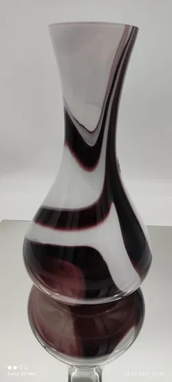 Murano Vase aus Opalweissem Glas von Moretti Carlo - Bild 3