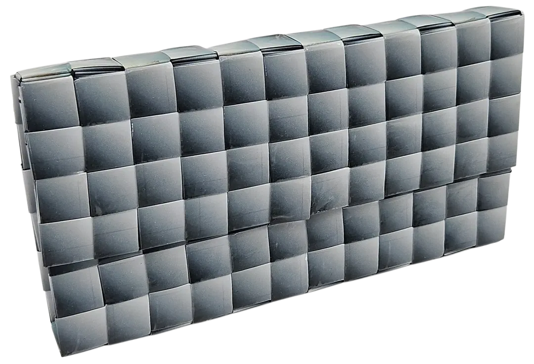 Rebagz Upcycling Damen Geldbörse - grau/schwarz - Bild 1