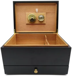 Humidor: Zur Lagerung v. Zigarren - inkl. Hygrometer & Befeuchter - Bild 1