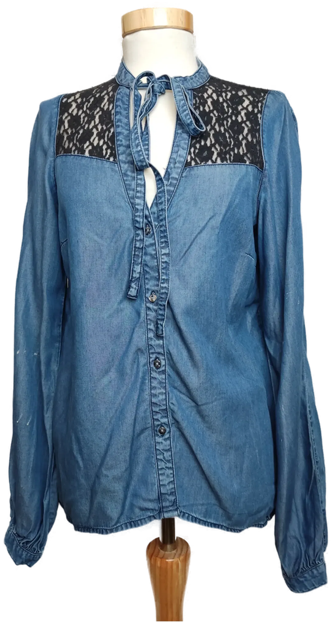 Guess Damen Jeans Bluse blau/schwarz Gr. 36 - Bild 4