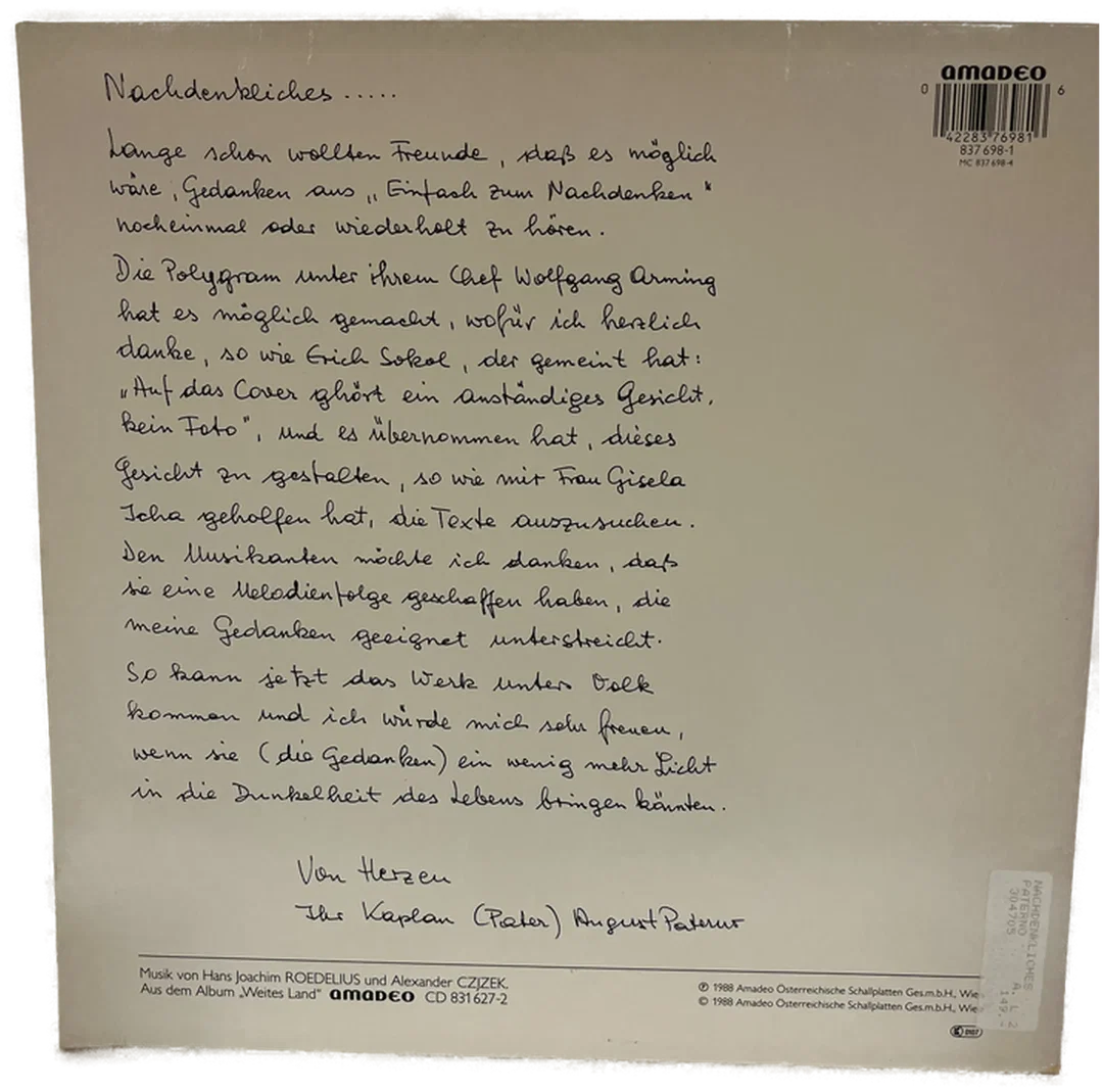 Schallplatte Kaplan August Paterno - Nachdenkliches – Bild 3
