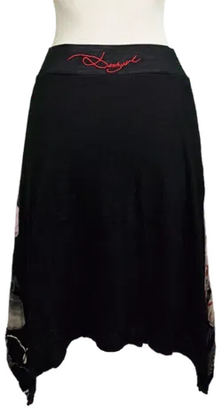 Desigual Damen Midirock schwarz gemustert Gr. M - Bild 2