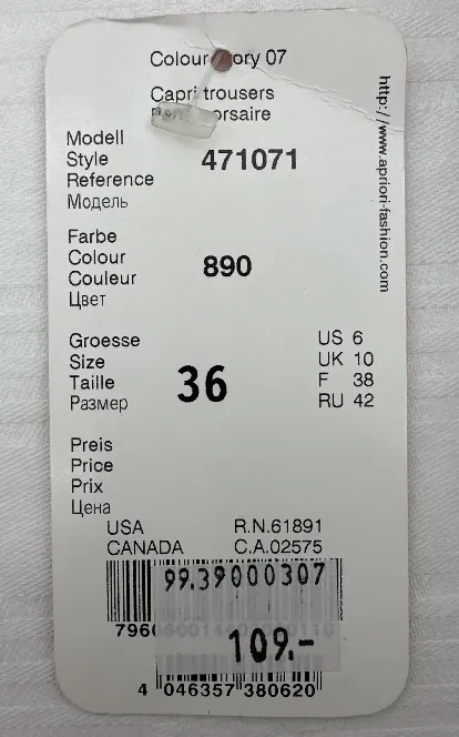 Apriori - Damenhose 3/4 - Gr. 36 – Bild 4