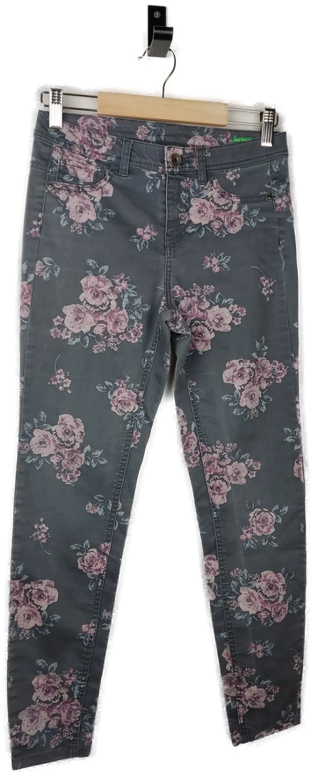 Damen Jeans Benetton Skinny Geblümt XS | Alltagsliebling - Bild 1