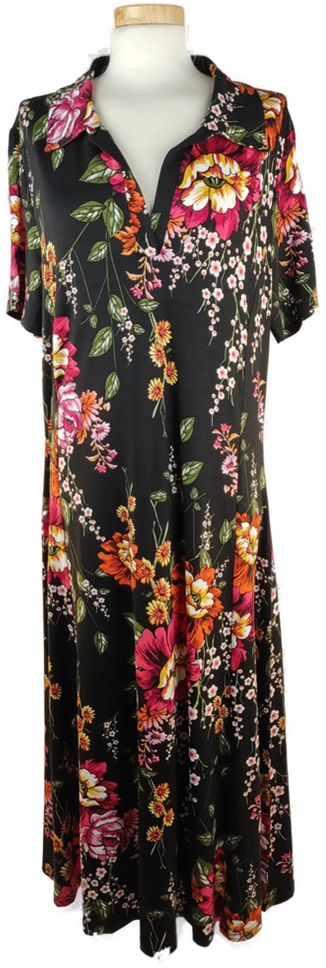 Damen-Maxikleid / bunt gemustert - XL/42 - Bild 1