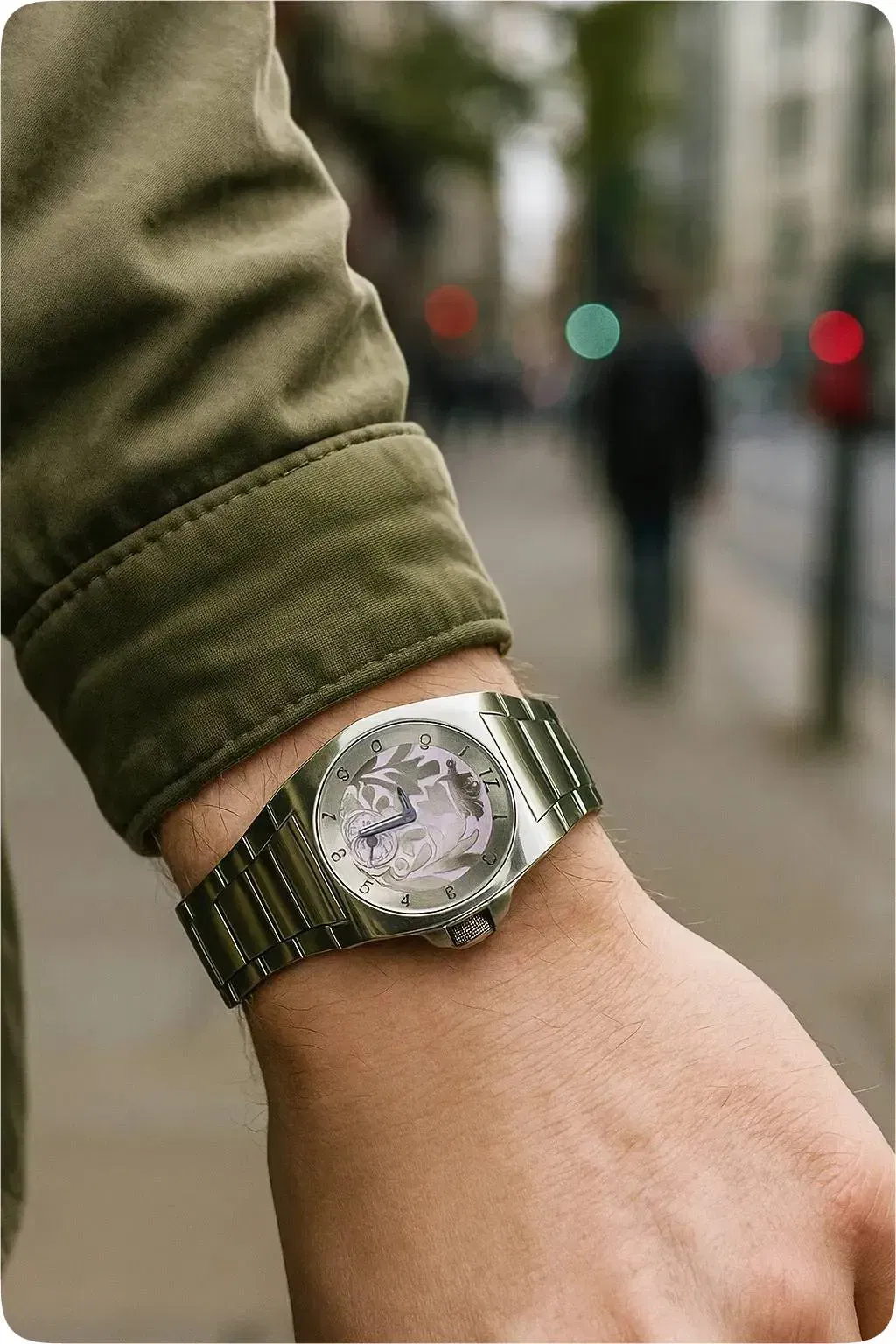 Breil Damenarmbanduhr Edelstahl silber mit floralem Zifferblatt - Bild 1