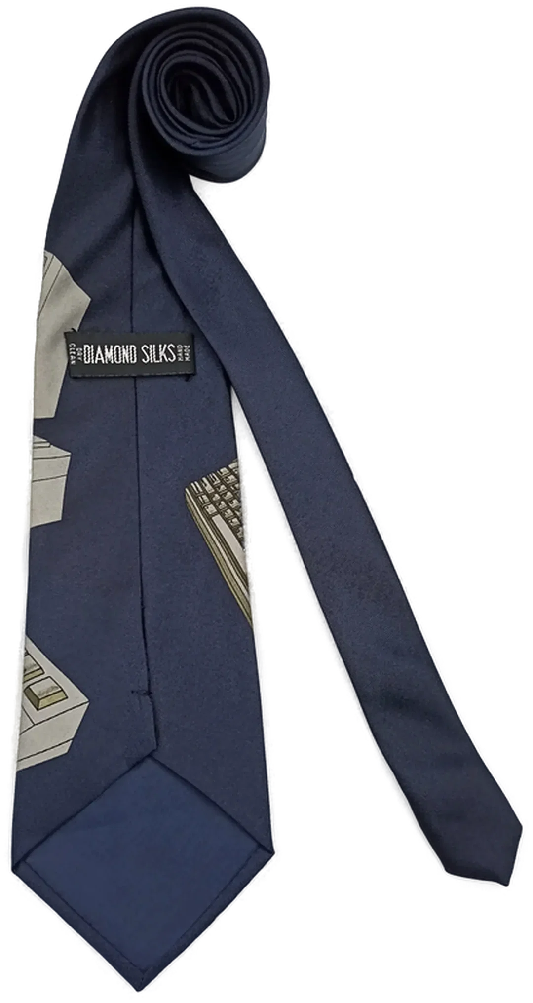 Diamond Silks Vintage Herrenkrawatte gemustert – Bild 2