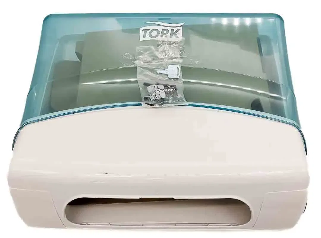Tork Einzeltuchspender Weiß und Türkis W4, Wandmontage, Performance Linie - Falthandtuchspender  - Bild 1