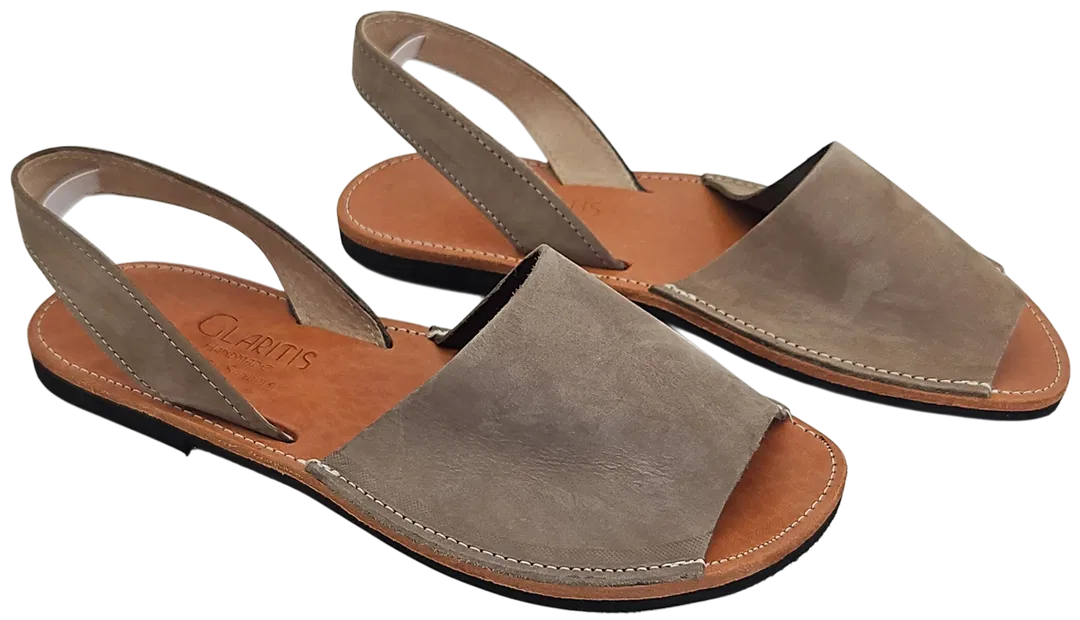 Glaritis Damen Leder Sandalen, grau/braun - Gr. 38,5 - Bild 1