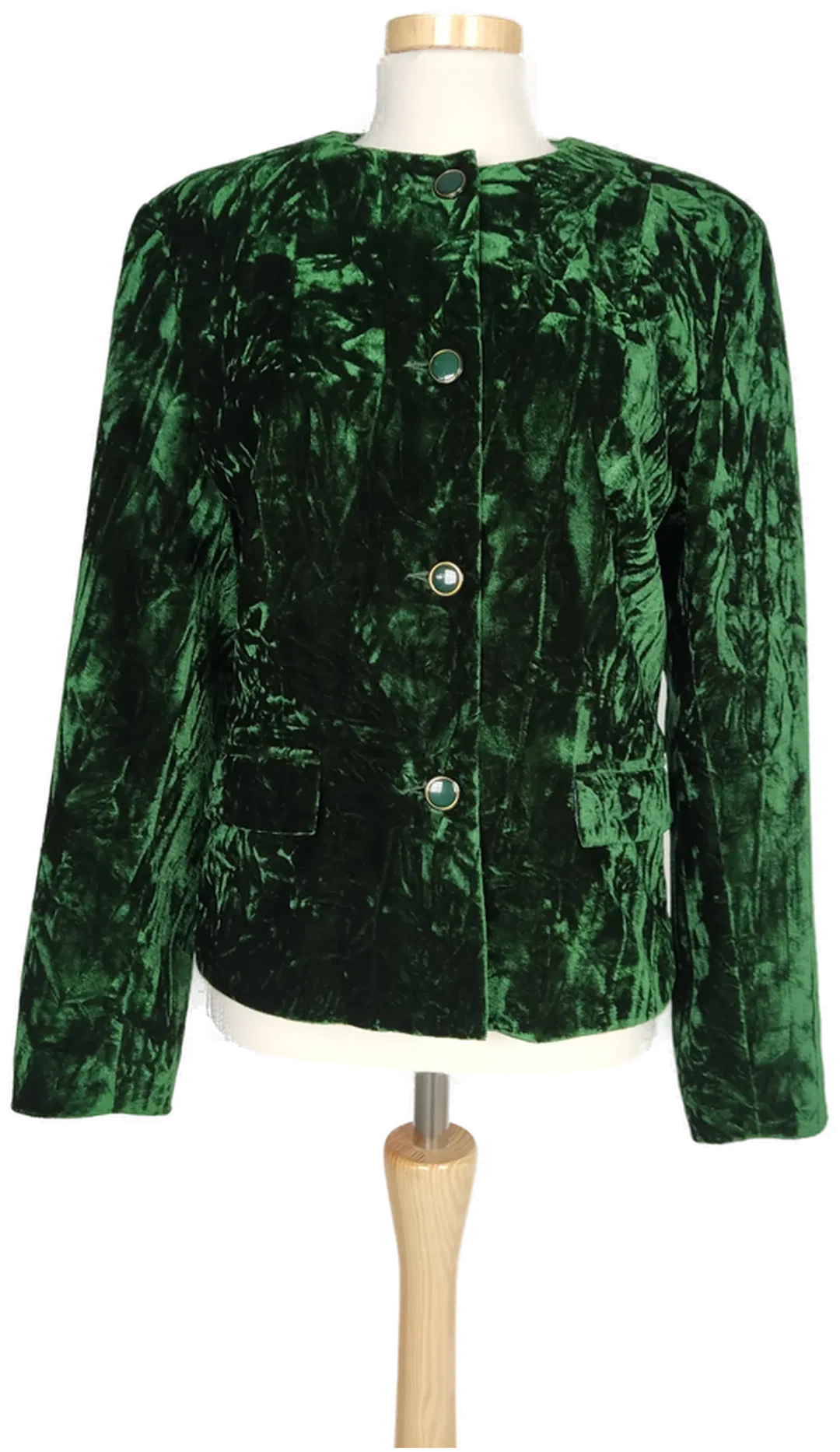 Gabriella Moden Damen Samt-Blazer grün - S/36 - Bild 1