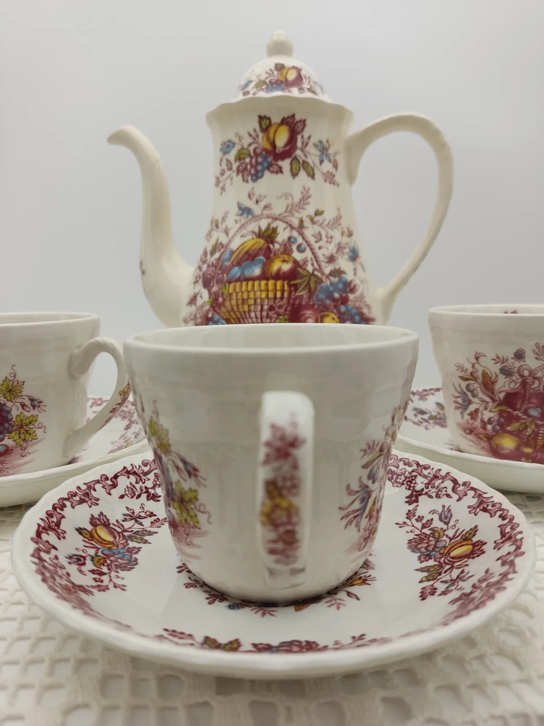 Royal Tudor 'Fruits & Flowers' Kaffee- und Teeservice Keramik | Englischer Schatz – Bild 14