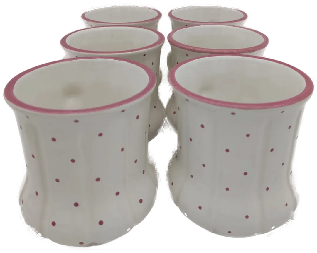 Gmundner Keramik rosa Tupfen Tassen Set - Bild 1