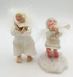 2er-Set Vintage-Engelfiguren im Stil von Ellie Riehl