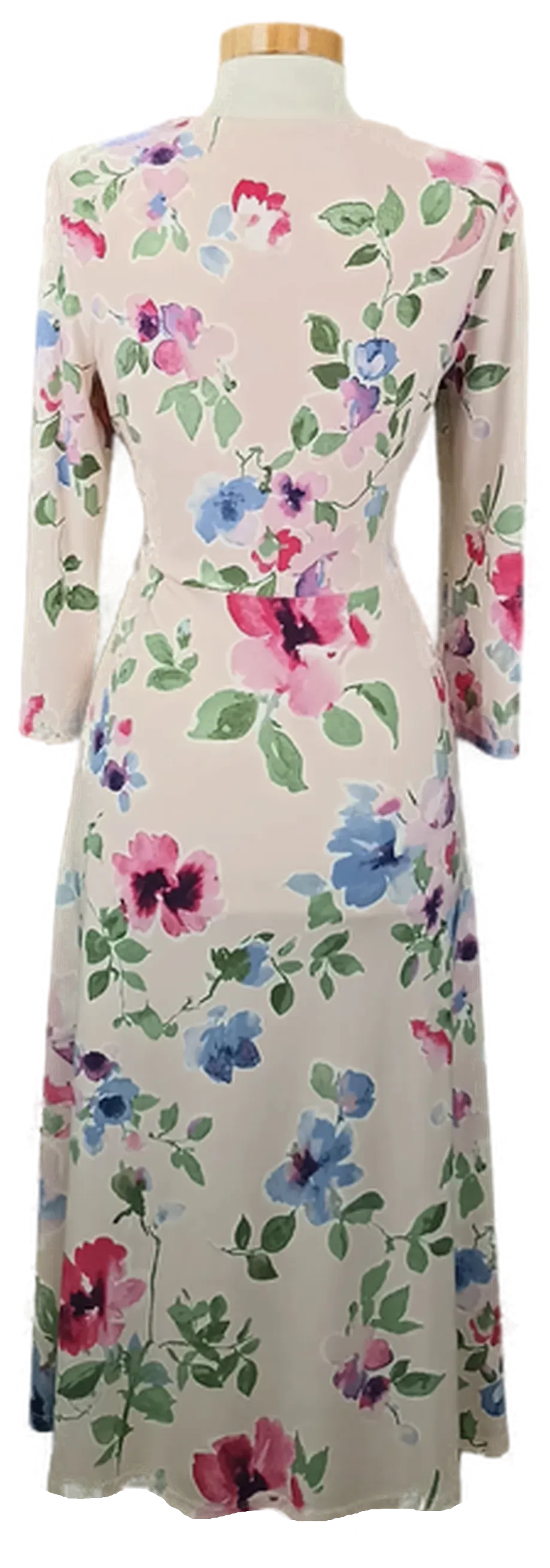 Lauren Ralph Lauren Damen Midikleid hellpink geblümt Gr. 170/96A  – Bild 2