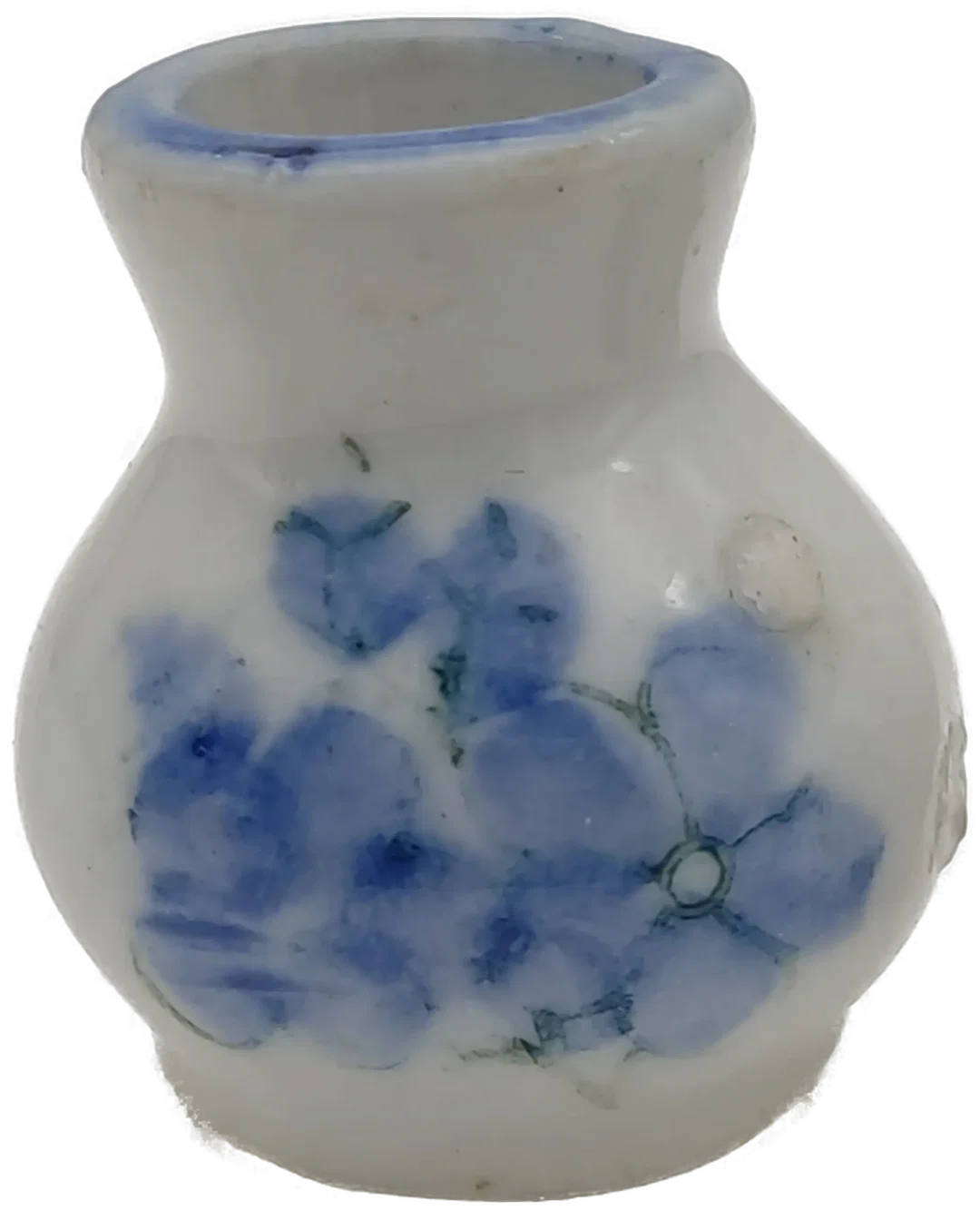 Puppenhaus Zubehör: Miniatur Keramikvase mit Blumenmotiv 2er-Set | Sammlerstück  – Bild 4
