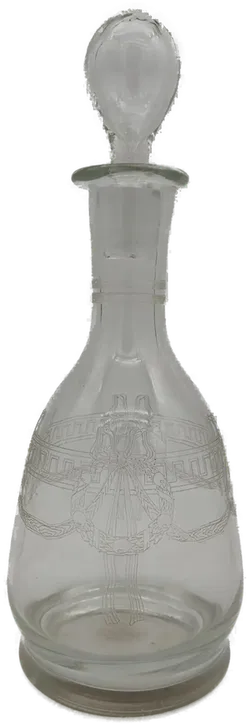 Vintage Karaffe aus Glas mit Glasstopfen - Bild 2