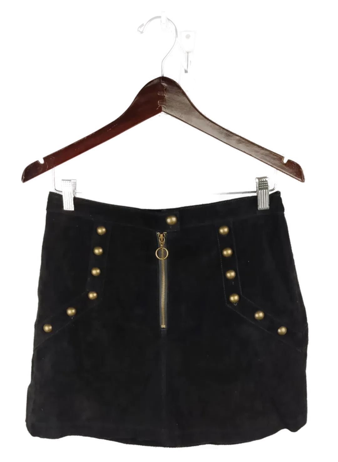 Ecoté Damen Minirock Rauhleder schwarz - M/38 - Bild 1