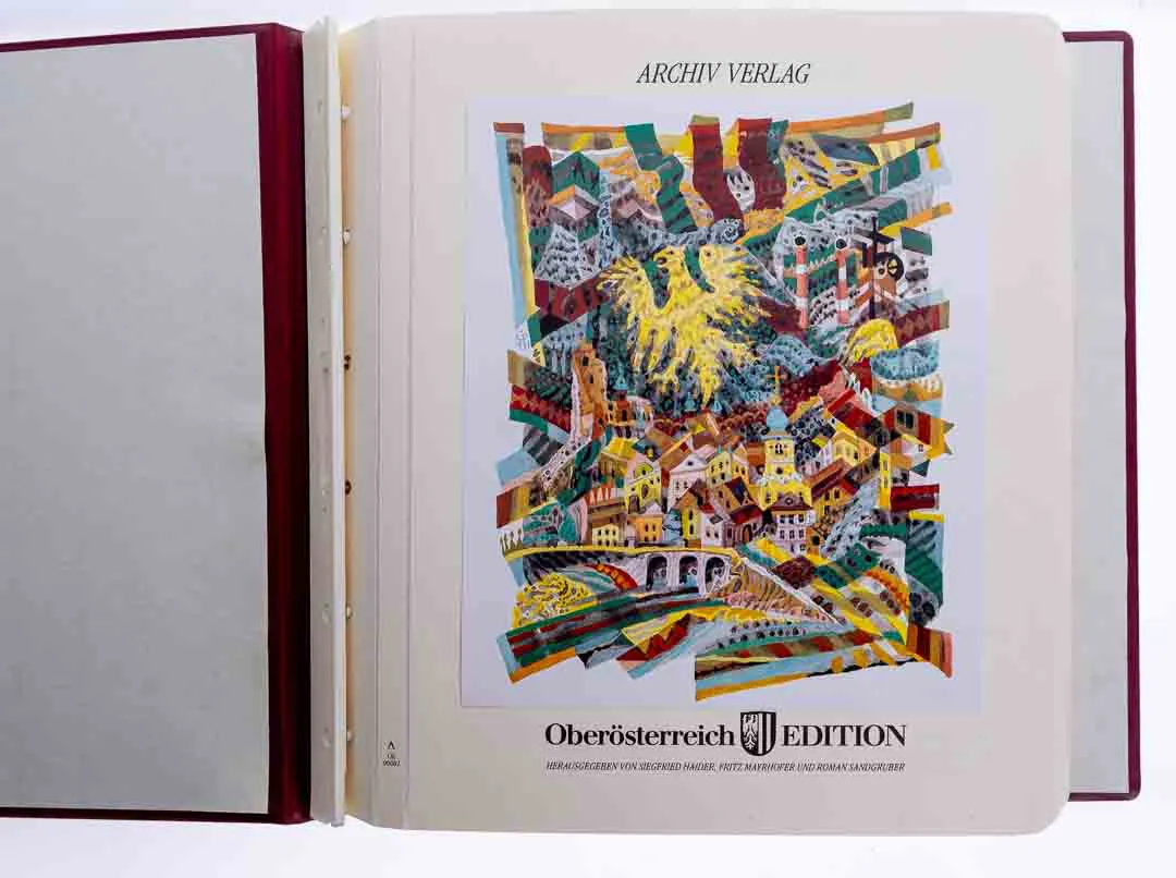Archiv 6 Bände "Oberösterreich Edition" in roten Kunstledermappen – Bild 2