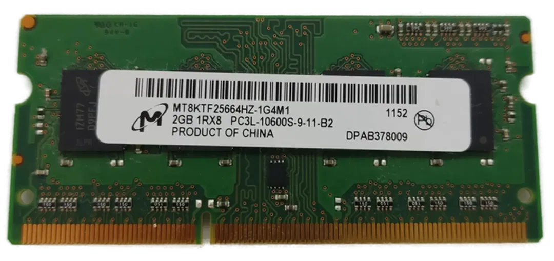 Micron 2GB DDR3 1RX8 PC3L-10600U-9-11-B2 Arbeitsspeicher Laptop / RAM  - Bild 1