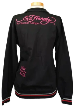 Ed Hardy Damen Zip‑Jacke schwarz gemustert Gr. XXL - Bild 2