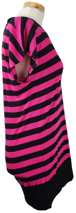 Here+there C&A Kinderkleid pink-schwarz gestreift - Gr. 170/176 - Bild 3