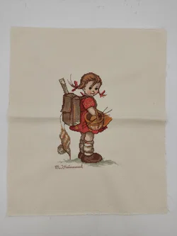M. J. Hummel-Kreuzstich-Bild: Mädchen mit Schultasche - Bild 2