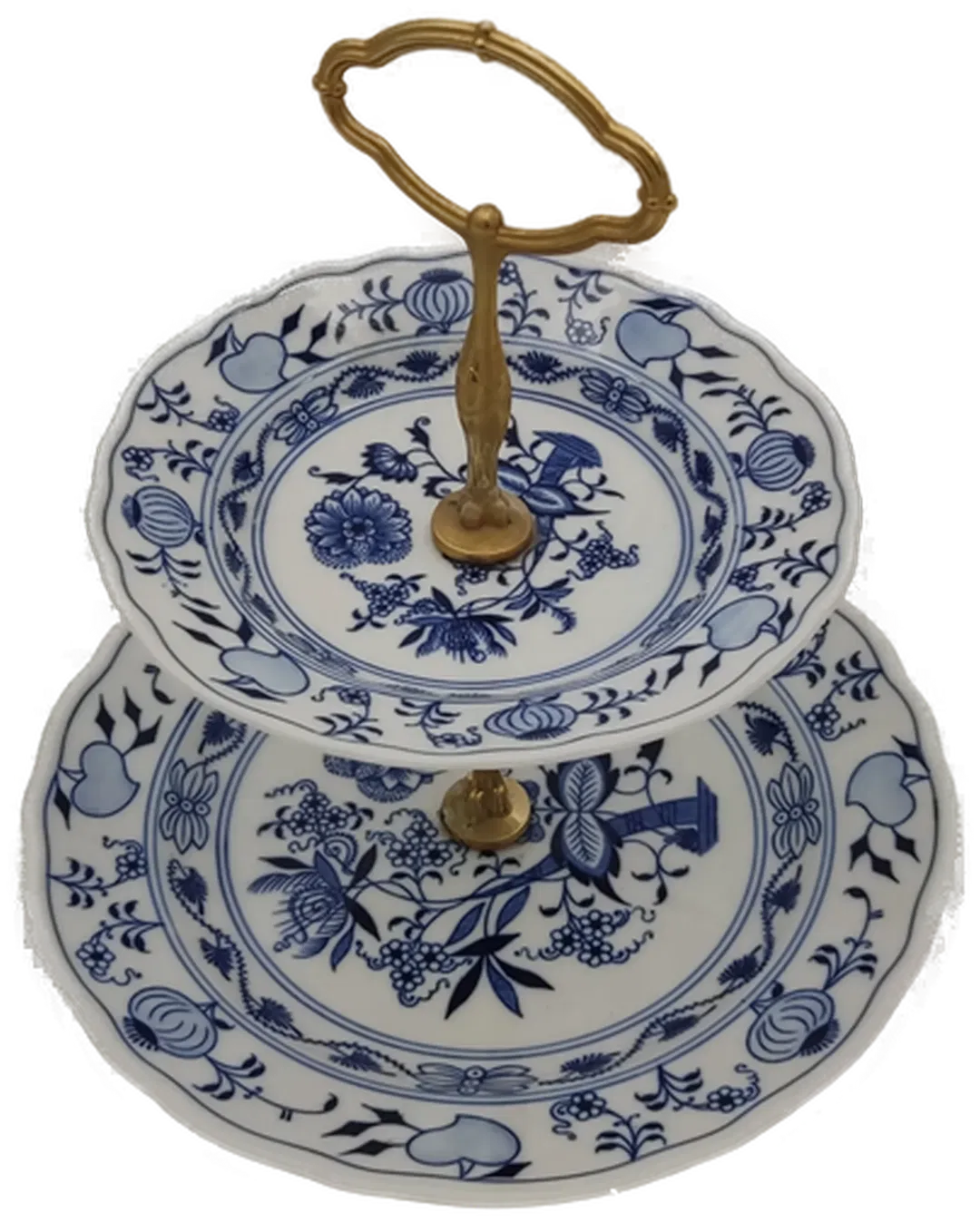 Karlsbader Zwiebelmuster Etagere blau Vintage - Bild 4