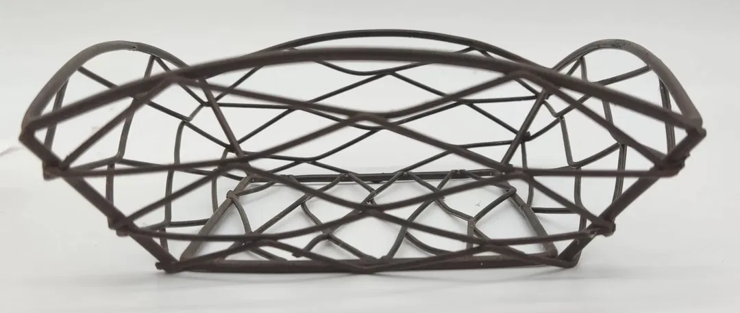 Körbchen aus Metall, braun, Größe ca. 14 x14 x 6 cm - Bild 1