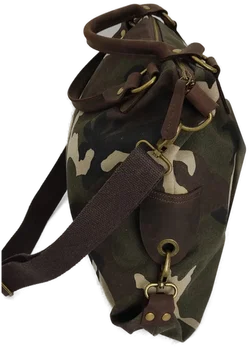 Tasche Vera Pelle Camouflage Lederbesatz | Neuwertig-Unikat - Bild 3