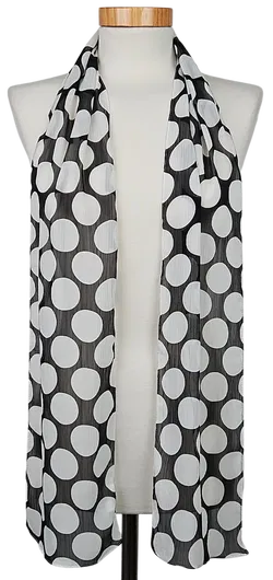 ORSAY Damen Schal - weiß/schwarz/gepunktet   - Bild 3