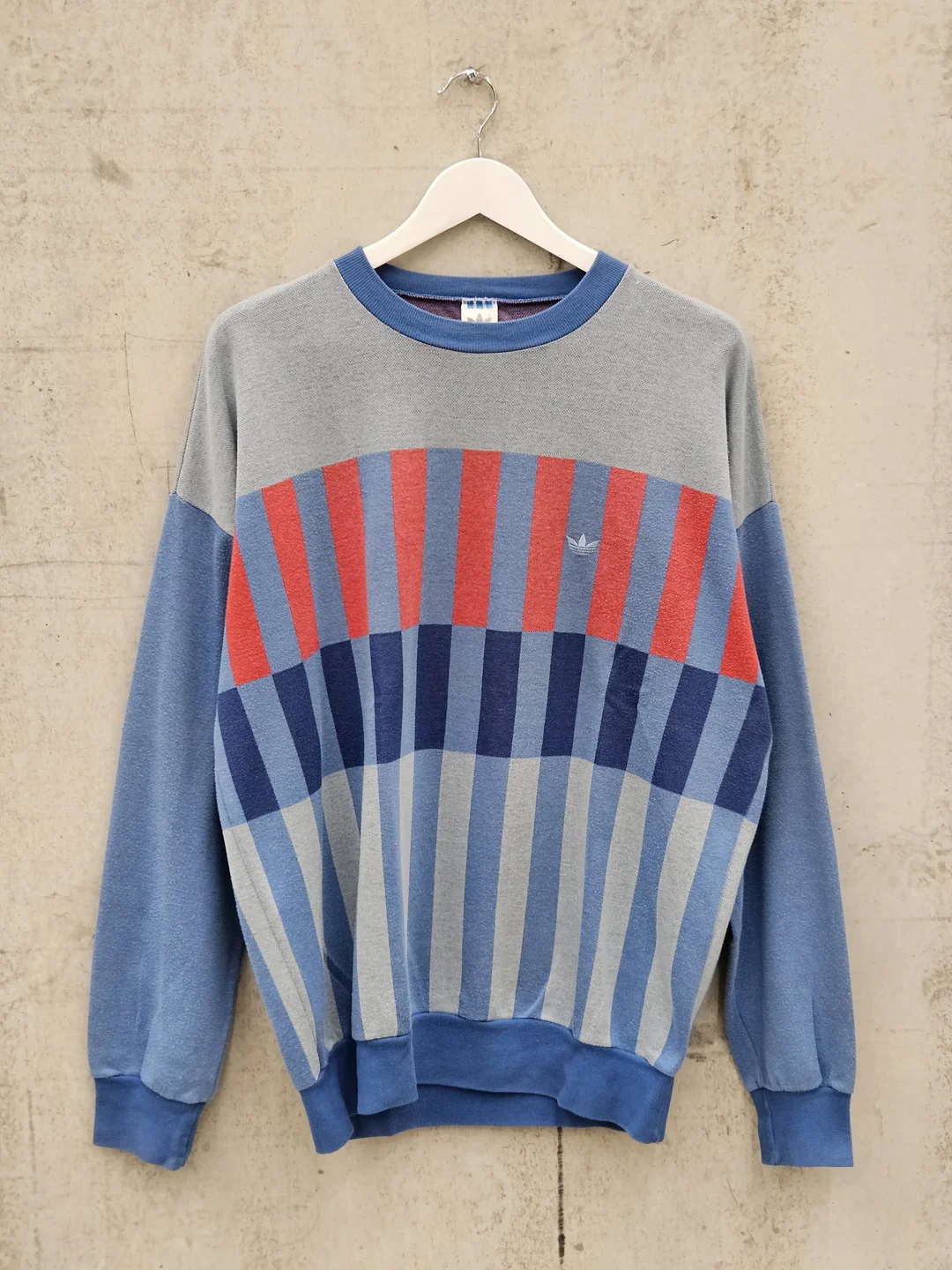 ADIDAS Herren Vintage 90's Pullover, grau - Gr. L – Bild 1