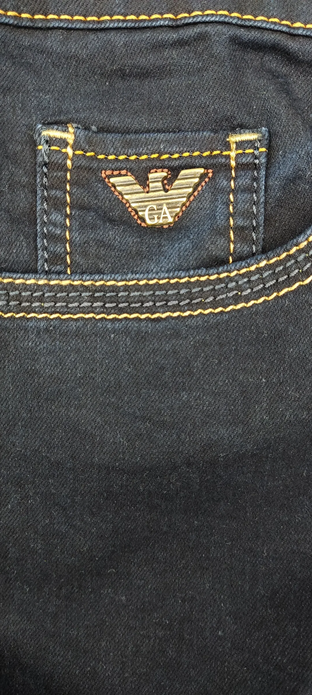 Armani Herren Jeans dunkelblau Gr. 40 – Bild 4