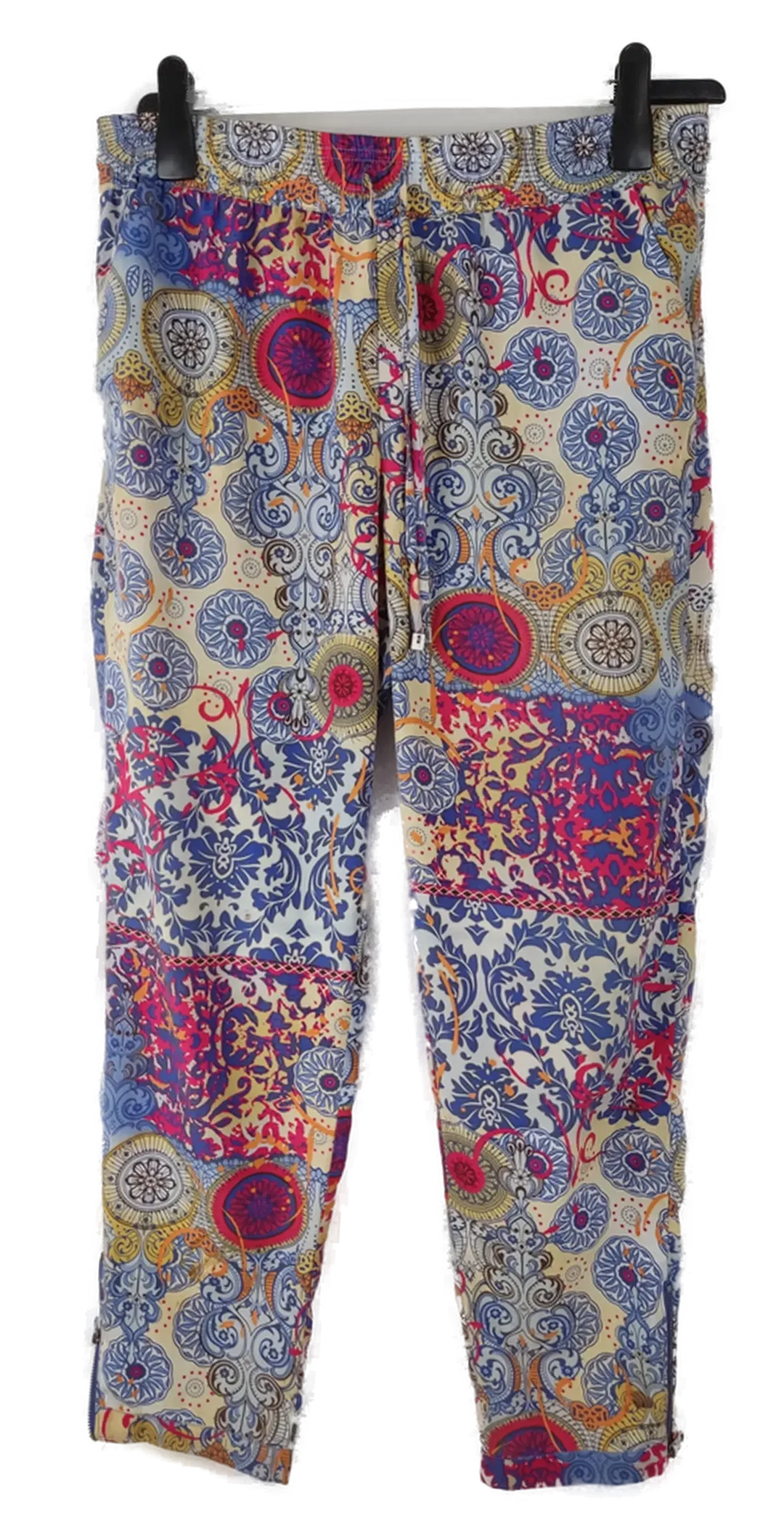 Sommerhose 'Jean Pascale' lang mit Gummizugbund, bunt gemustert mit Einschubtaschen, Größe 40 - Bild 1