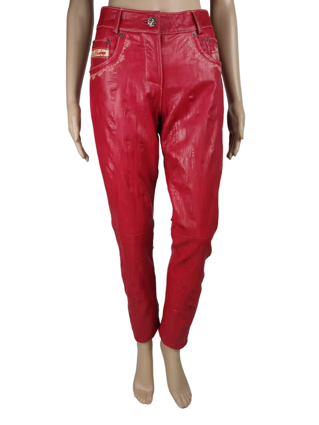 K&K Kaiserjäger Damen Lederhose, rot - Gr. L - Bild 1