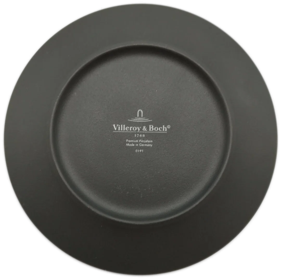 Schwarzes Villeroy & Boch Brötchenteller - Durchmesser 15.5 cm - Bild 1