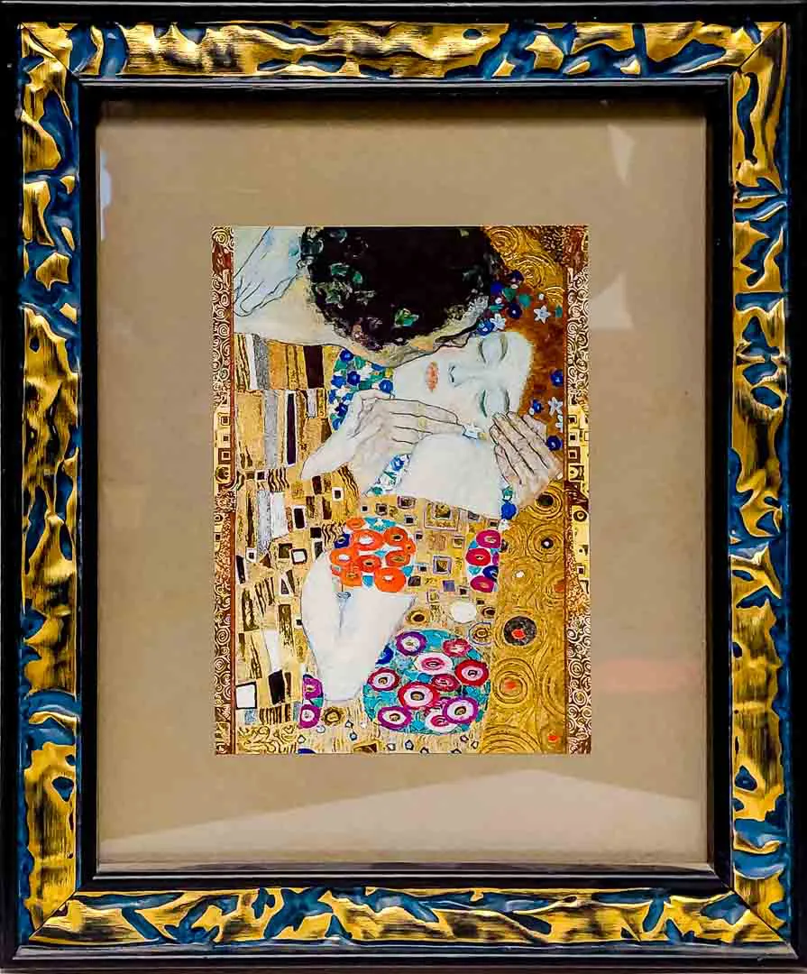 Gustav Klimt Kunstdruck im dekorativen Rahmen 30 x 25 cm – Bild 1