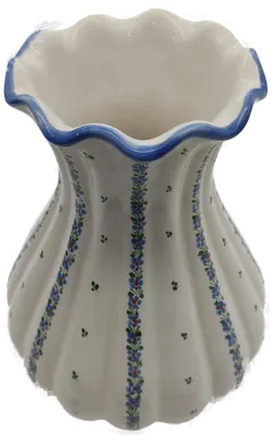 Vintage Gmundner Keramik Vas, Blumendekor 