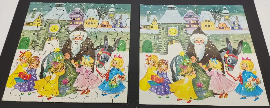 Pestalozzi-Verlag Legespiel-Puzzle "Fröhliche Weihnachtszeit!" Weihnachten 3 Bilder – Bild 3