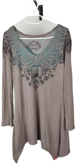 Damen Longshirt edc By Esprit Bedruckt Gr. 40 | Strass Schatz - Bild 5
