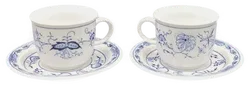 KAHLA Zwiebelmuster Espresso Set (2 Tassen + 2 Untertassen) - Bild 1