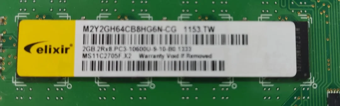 Elixir 2GB DDR3 2Rx8 PC3-10600U-09-10-B0.1333 Arbeitsspeicher / RAM  – Bild 2