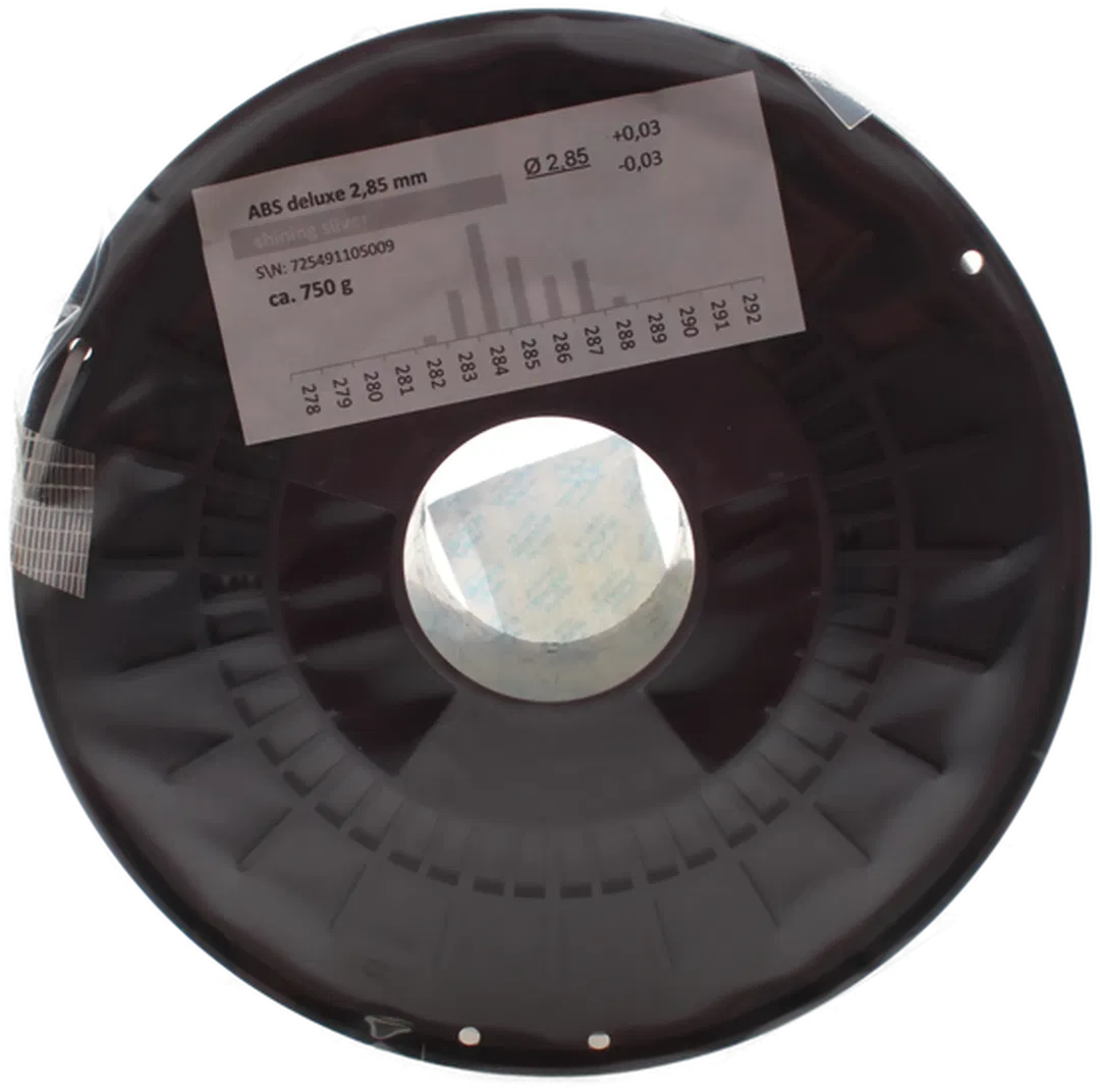 ABS deluxe 3D-Drucker-Filament | Shining Silver | Vakuumverpackt - Bild 1