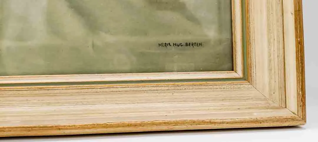 Klassisches Stillleben „Magnolien“ – Originalrahmung, aus der Sammlung von Bilder Prat Linz – Bild 2